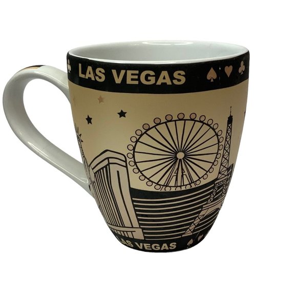 Torkia International Las Vegas Gold Mug Souvenir Casino Background Vegas Sign - Picture 5 of 9